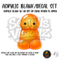 Classic Orange Jelly acrylic blank and decal kit