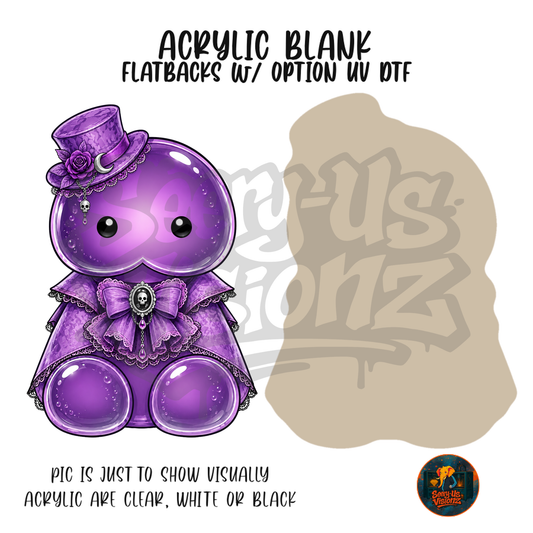 Purple Gothic Lace Jelly acrylic blank, Acrylic & UV DTF Print