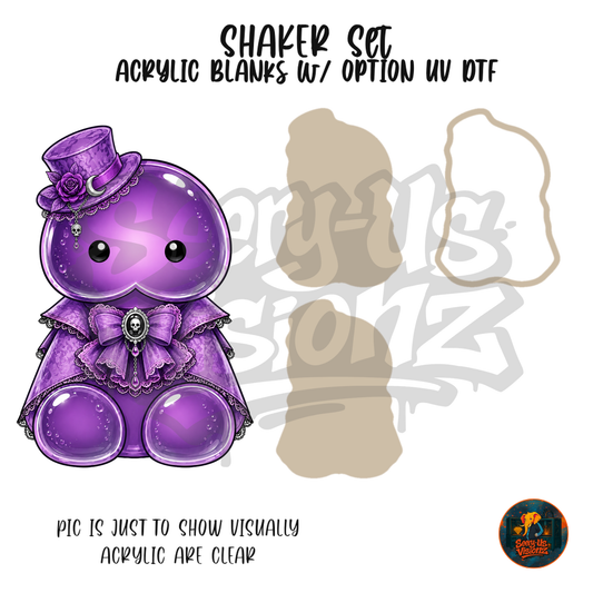 Purple Gothic Lace Jelly shaker set acrylic blanks