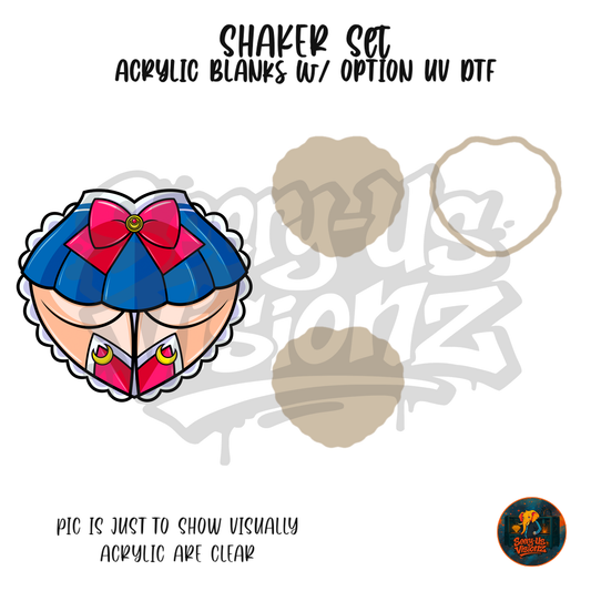 Sailor Heart Skirt shaker set acrylic blanks