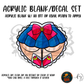 Sailor Heart Skirt acrylic blank and decal kit