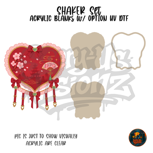 Red Heart shaker set acrylic blanks