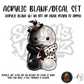 Spotted Fur Coat Jelly acrylic blank and decal kit