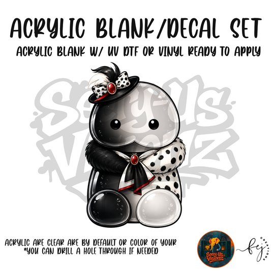 Spotted Fur Coat Jelly acrylic blank and decal kit