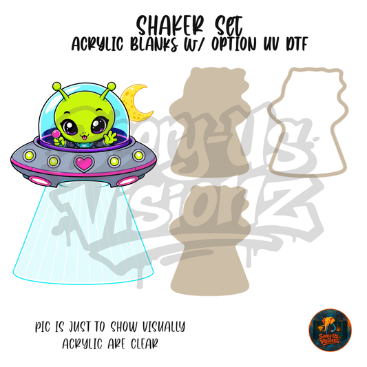 UFO Alien shaker set acrylic blanks