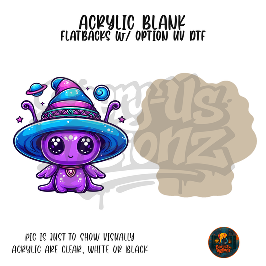 Cosmic Wizard Alien acrylic blank, Acrylic & UV DTF Print