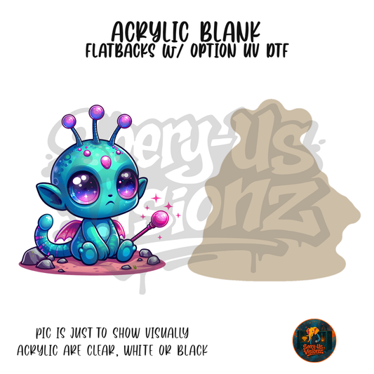 Star Wand Alien acrylic blank, Acrylic & UV DTF Print
