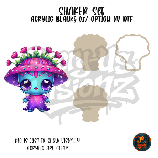 Mushroom Alien shaker set acrylic blanks
