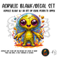 Golden Goo Alien acrylic blank and decal kit