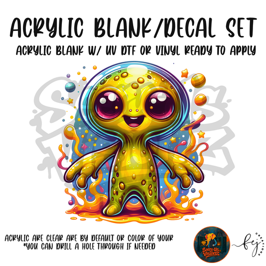 Golden Goo Alien acrylic blank and decal kit