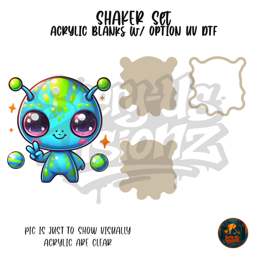 Peace Alien shaker set acrylic blanks