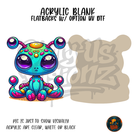 Tentacle Gem Alien acrylic blank, Acrylic & UV DTF Print