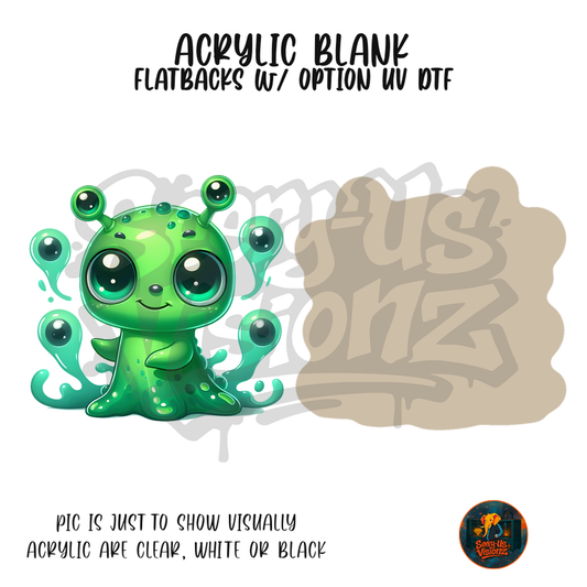 Slime Alien acrylic blank, Acrylic & UV DTF Print