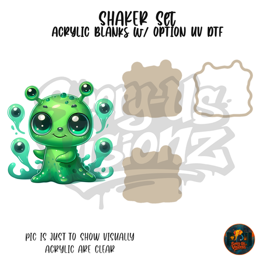 Slime Alien shaker set acrylic blanks