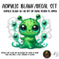 Slime Alien acrylic blank and decal kit