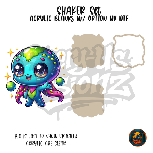 World Alien shaker set acrylic blanks