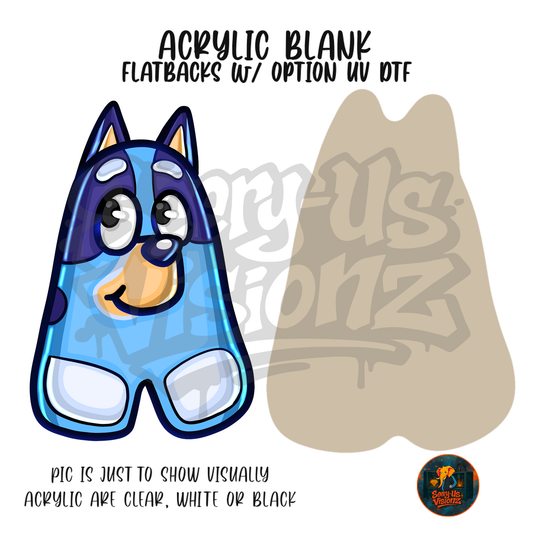Letter A Blue Heeler Pup acrylic blank, Acrylic & UV DTF Print