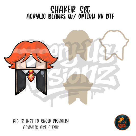 Letter H Schoolboy shaker set acrylic blanks