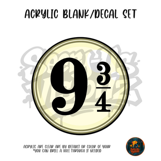 Letter O Platform acrylic blank and UV DTF decal kit