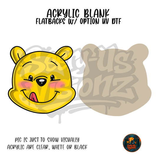 Letter O Honey Bear acrylic blank, Acrylic & UV DTF Print