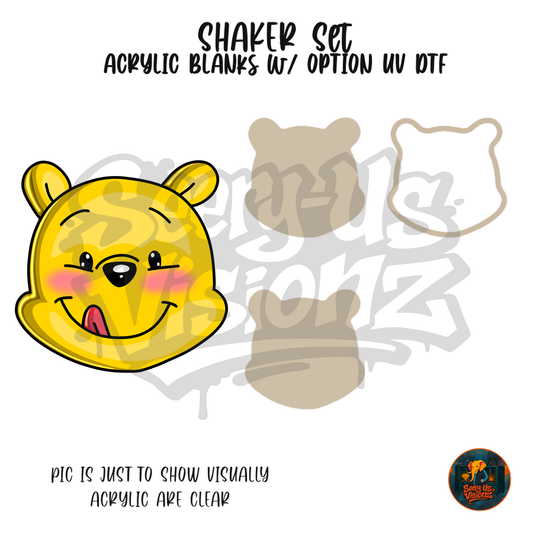 Letter O Honey Bear shaker set acrylic blanks
