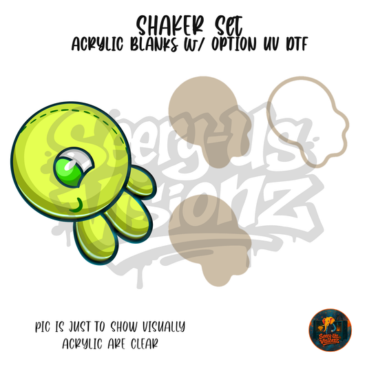 Letter Q Octopus shaker set acrylic blanks