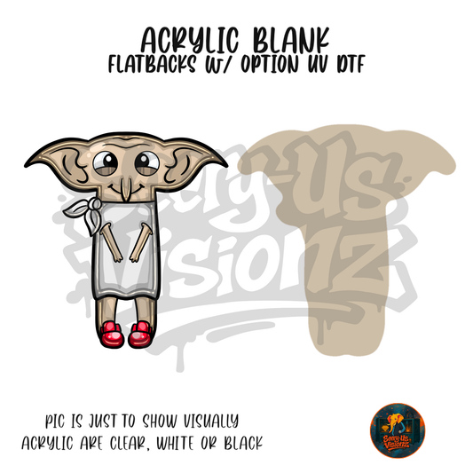 Letter T House Elf acrylic blank, Acrylic & UV DTF Print