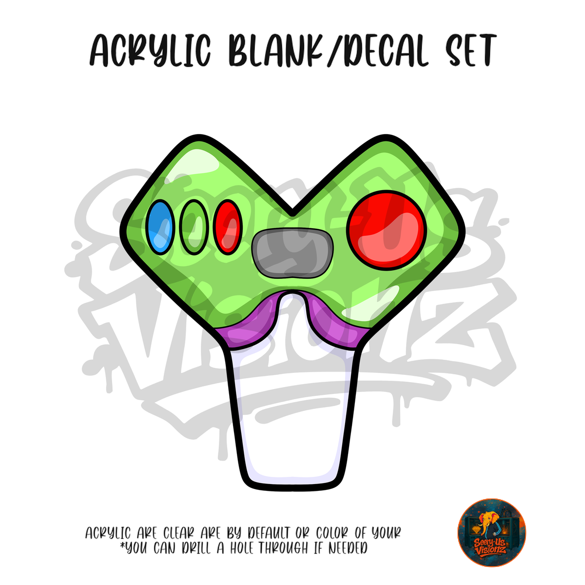Letter Y Space Ranger Hero acrylic blank and UV DTF decal kit