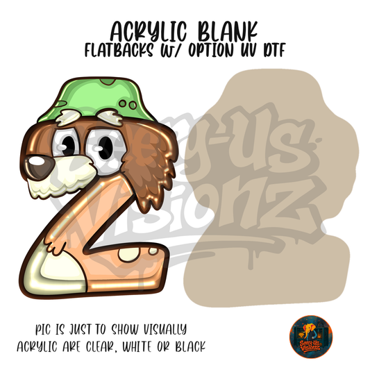 Letter Z Puppy Bucket Hat acrylic blank, Acrylic & UV DTF Print