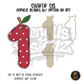 Number 1 Polka Dot Apple shaker set acrylic blanks