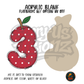 Number 3 Polka Dot Apple acrylic blank, Acrylic & UV DTF Print
