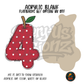 Number 4 Polka Dot Apple acrylic blank, Acrylic & UV DTF Print