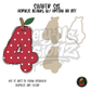 Number 4 Polka Dot Apple shaker set acrylic blanks