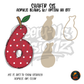 Number 6 Polka Dot Apple shaker set acrylic blanks