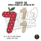 Number 7 Polka Dot Apple shaker set acrylic blanks