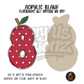Number 8 Polka Dot Apple acrylic blank, Acrylic & UV DTF Print