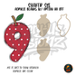Number 9 Polka Dot Apple shaker set acrylic blanks