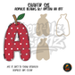 Letter A Polka Dot Apple shaker set acrylic blanks