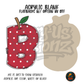 Letter B Polka Dot Apple acrylic blank, Acrylic & UV DTF Print