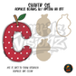 Letter C Polka Dot Apple shaker set acrylic blanks