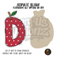 Letter D Polka Dot Apple acrylic blank, Acrylic & UV DTF Print