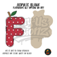 Letter F Polka Dot Apple acrylic blank, Acrylic & UV DTF Print