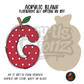 Letter G Polka Dot Apple acrylic blank, Acrylic & UV DTF Print