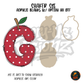Letter G Polka Dot Apple shaker set acrylic blanks