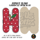 Letter H Polka Dot Apple acrylic blank, Acrylic & UV DTF Print
