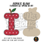 Letter I Polka Dot Apple acrylic blank, Acrylic & UV DTF Print