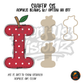 Letter I Polka Dot Apple shaker set acrylic blanks