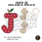 Letter J Polka Dot Apple shaker set acrylic blanks