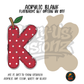 Letter K Polka Dot Apple acrylic blank, Acrylic & UV DTF Print