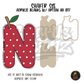 Letter N Polka Dot Apple shaker set acrylic blanks